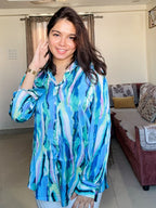 Cascade Satin Crepe Shirt