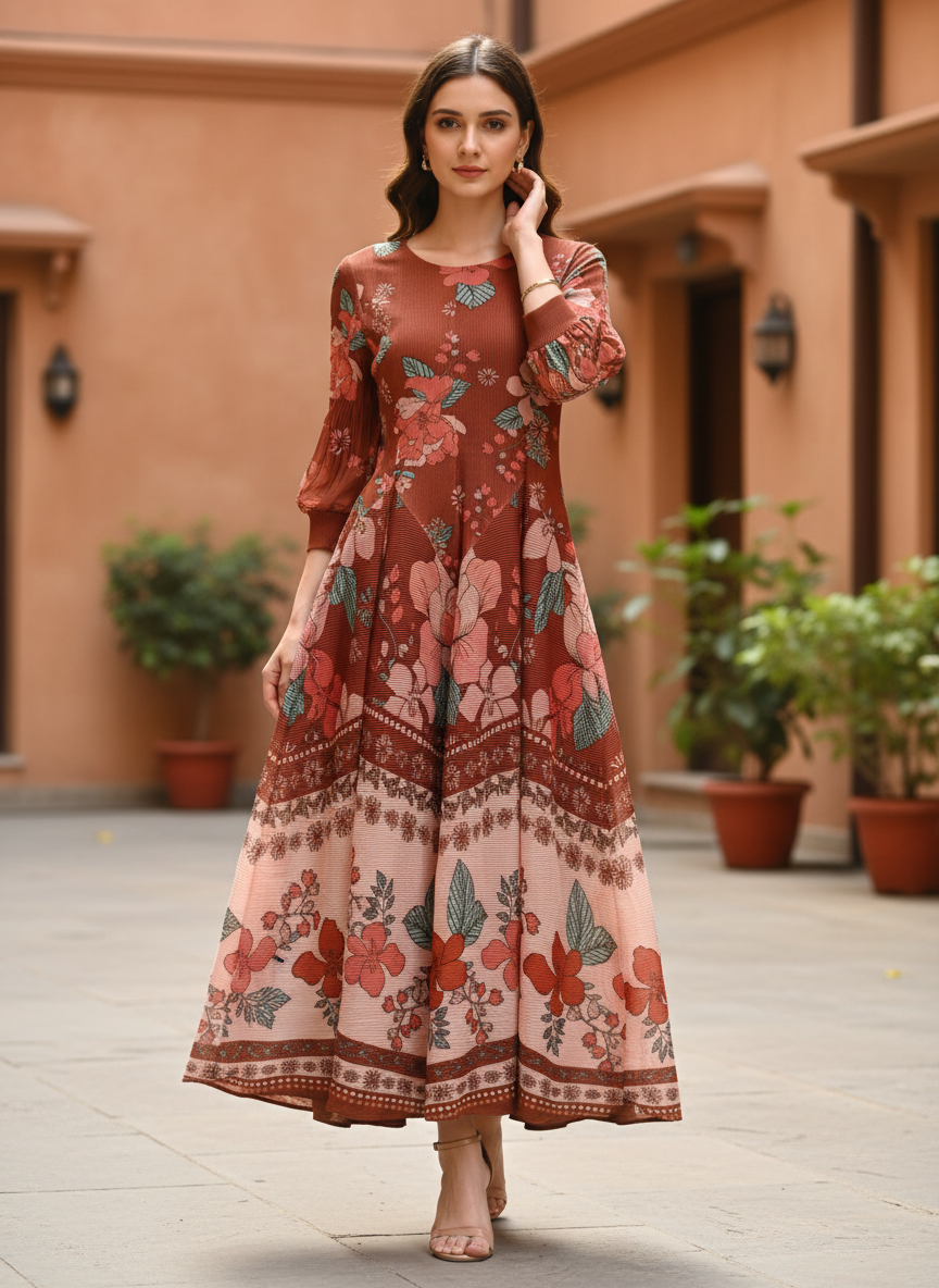 Garden Pleated Dress
