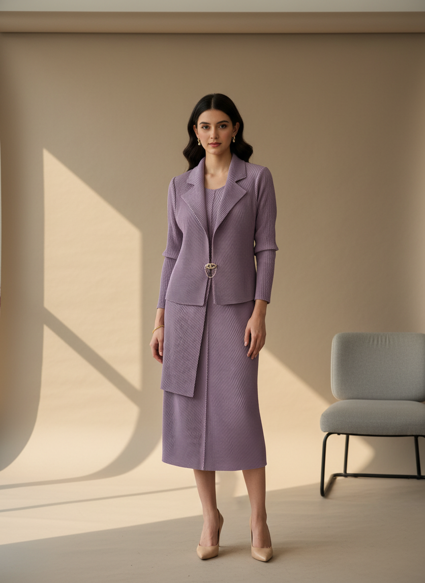 Blazer Pleated Dress