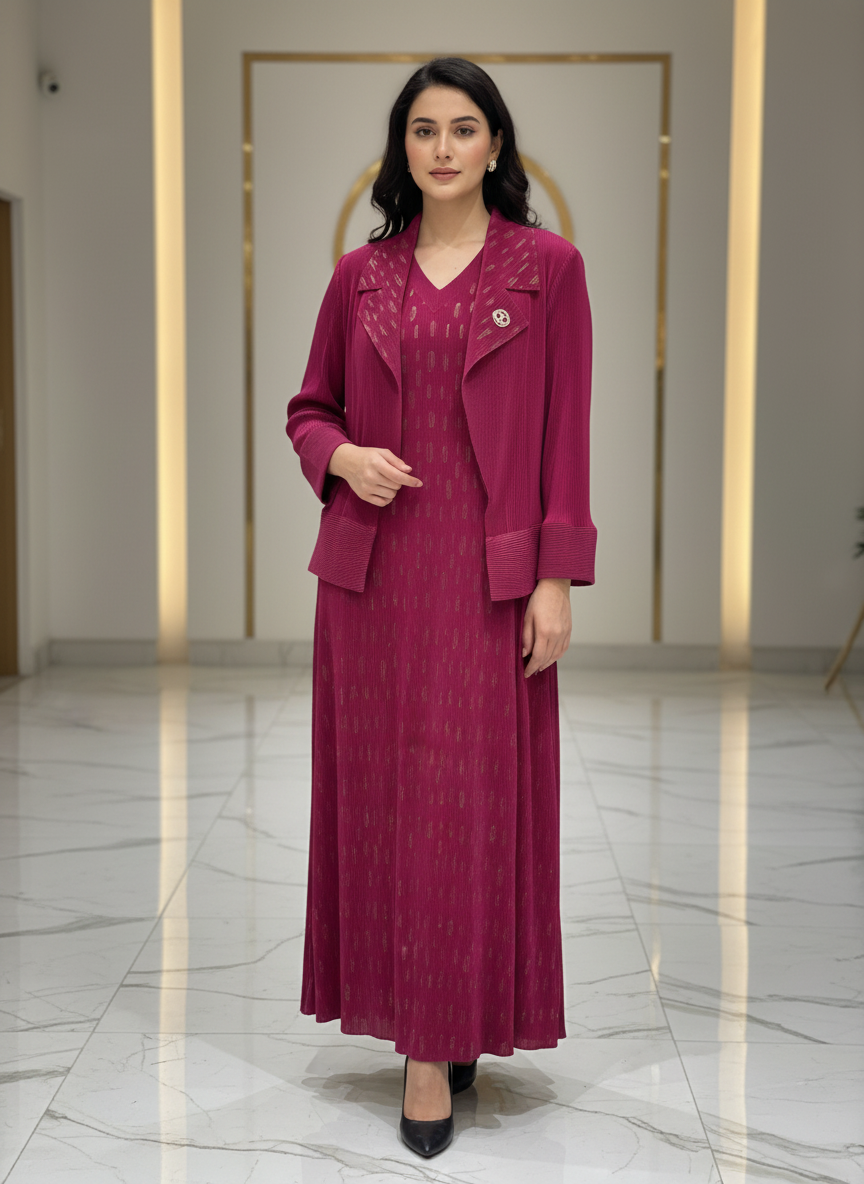 The Midnight Aurora Pleated Dress