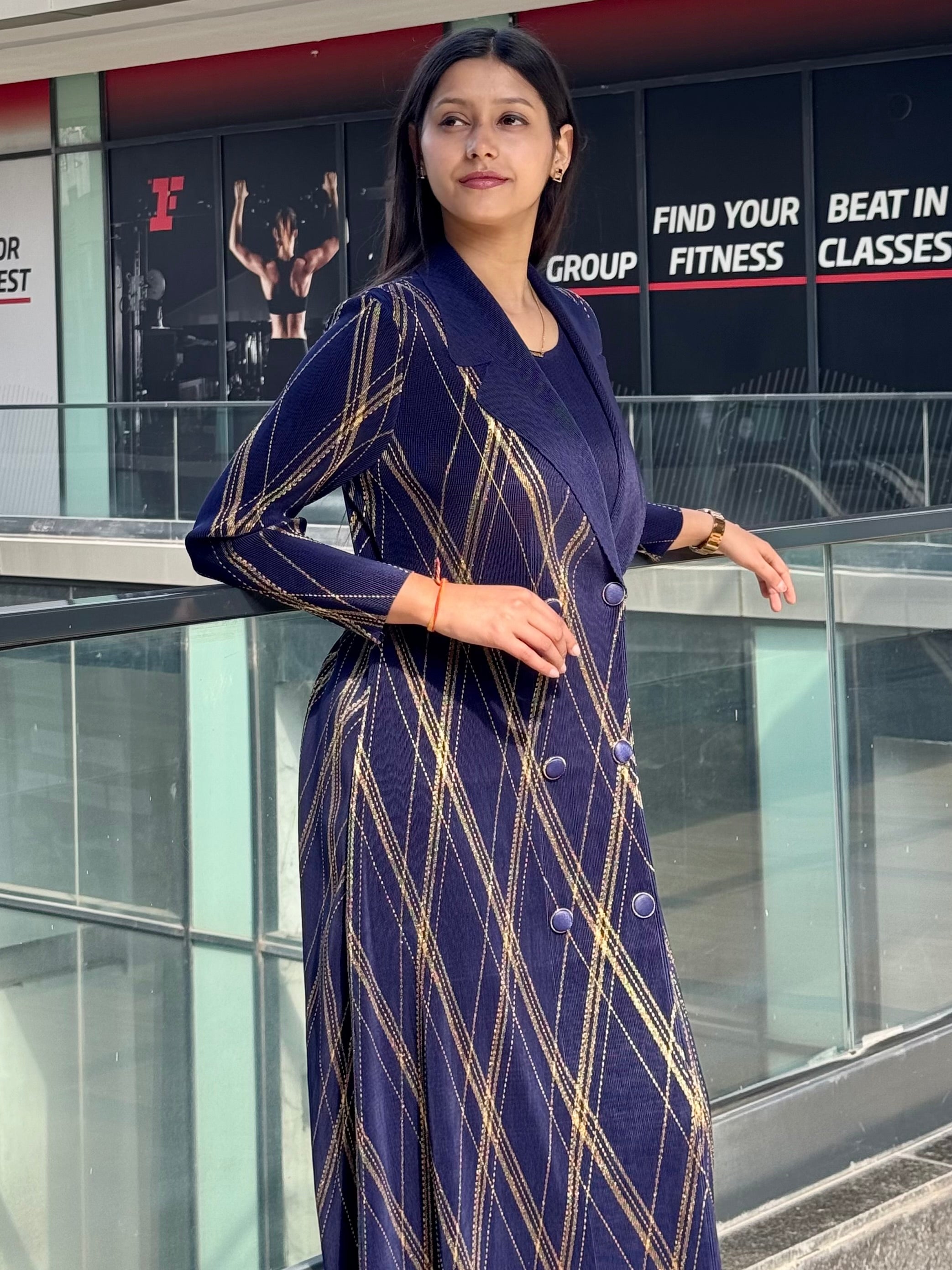 Rio Blazer Dress- Indigo