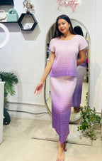 The Violet Haze Ombre Pleated Set