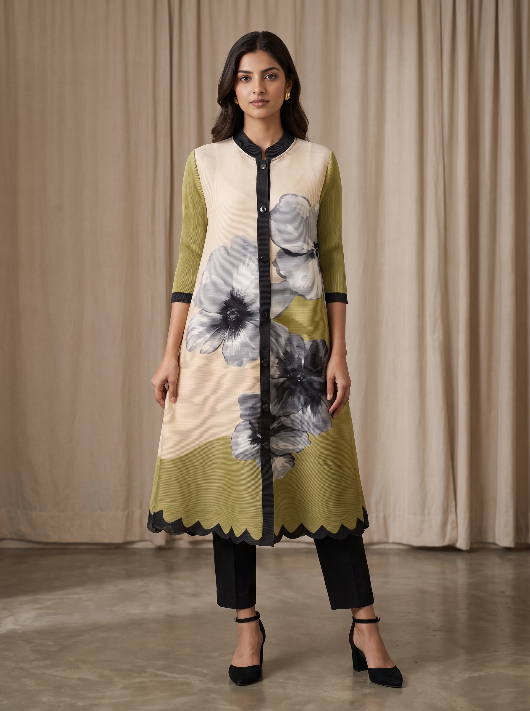 Floral Pleated Dress