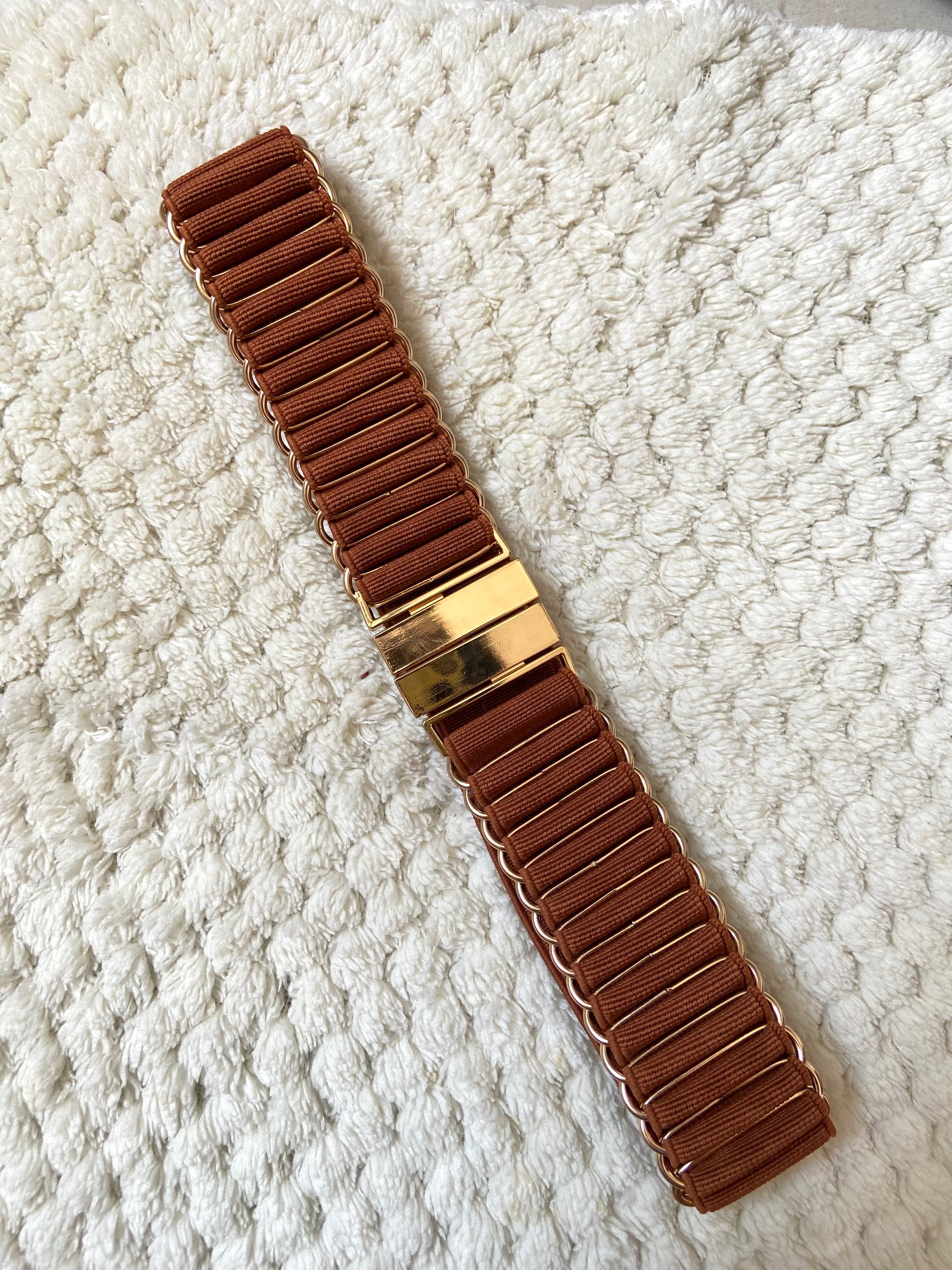 CHIC BROWN ELASTIC BELT