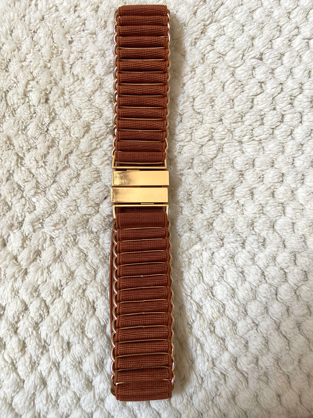 CHIC BROWN ELASTIC BELT