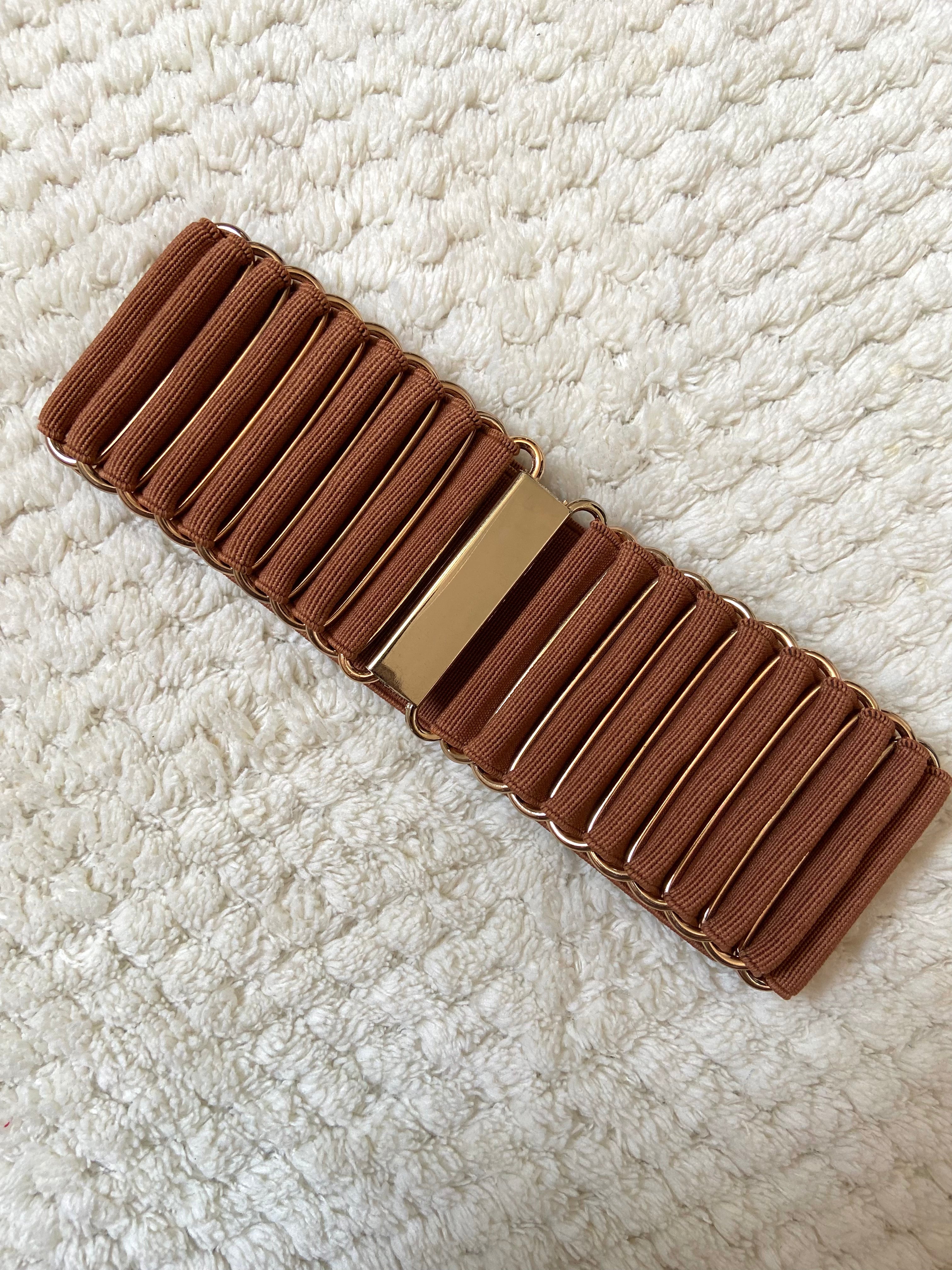 CHIC BROWN BELT-3INCH