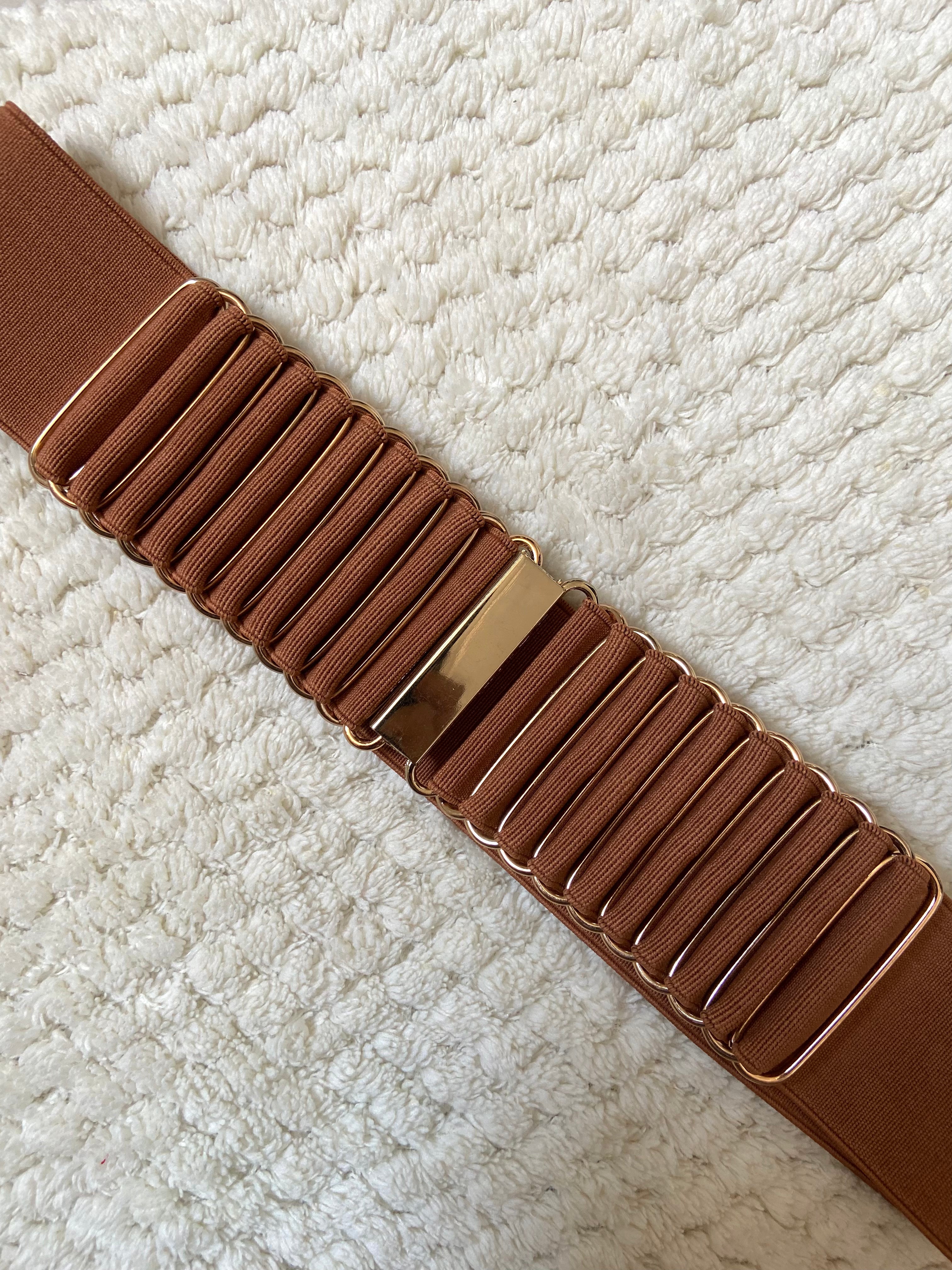 CHIC BROWN BELT-3INCH