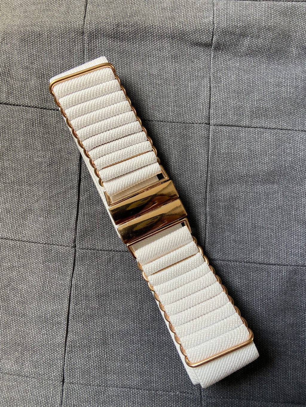 WHITE ELASTIC BELT