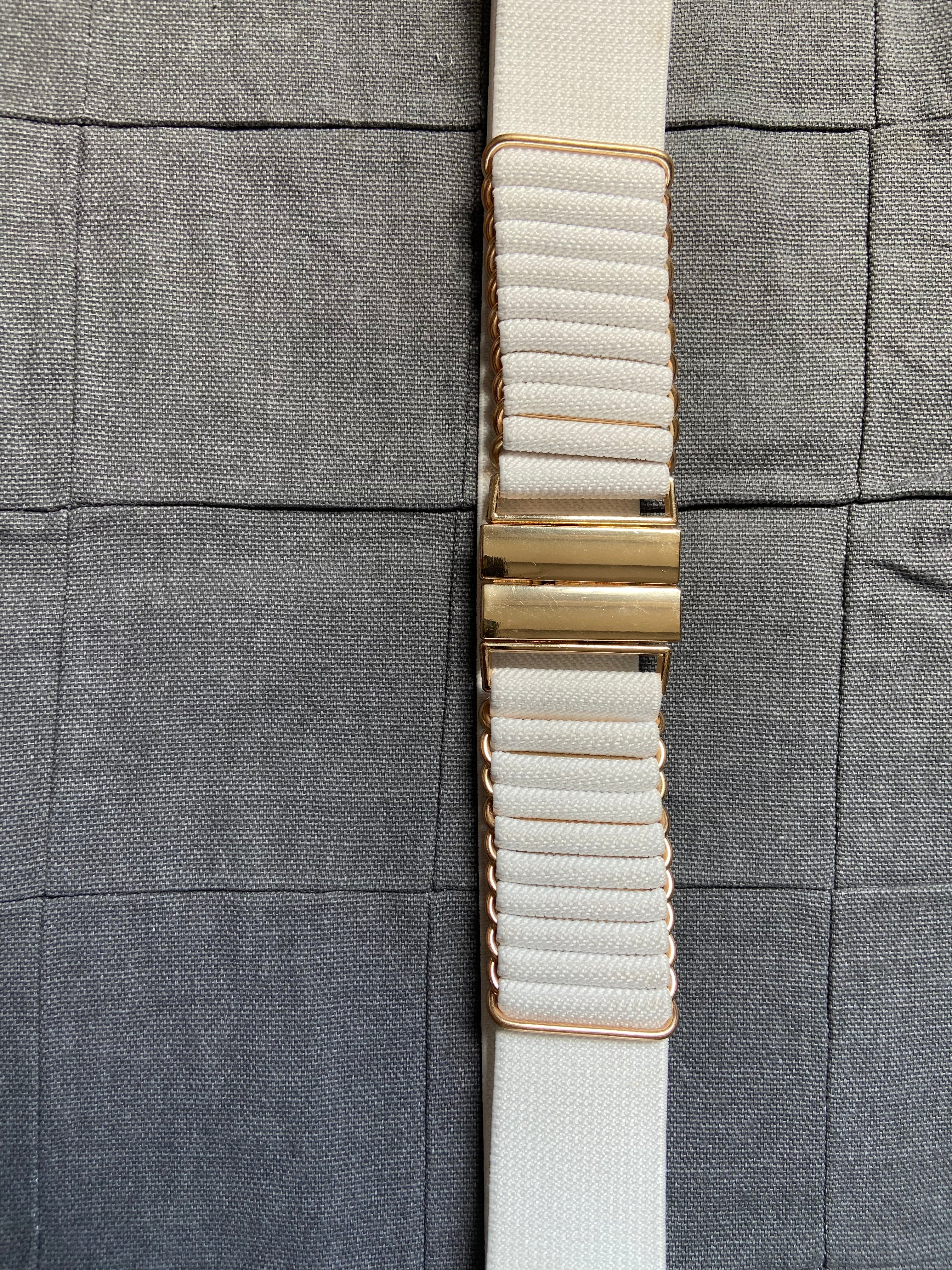 WHITE ELASTIC BELT