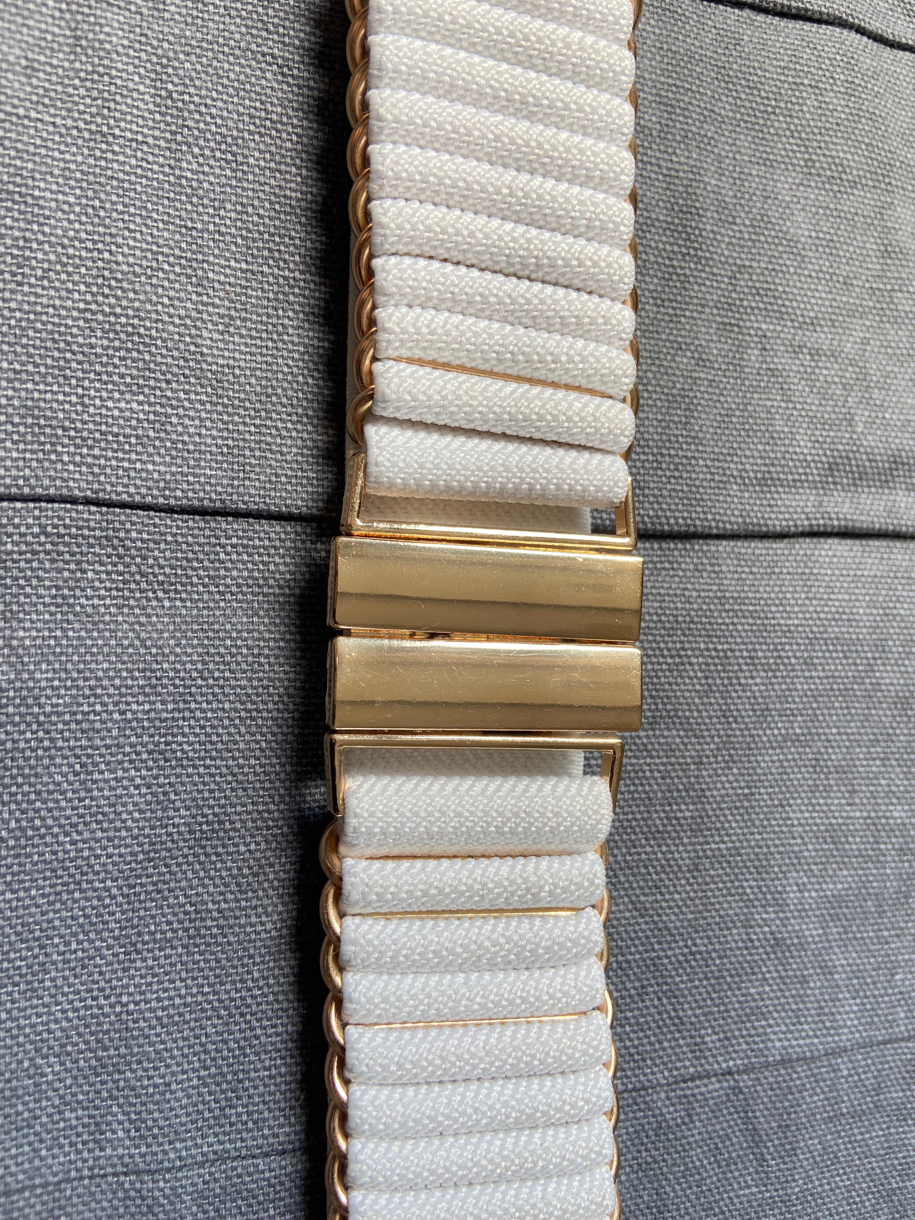 WHITE ELASTIC BELT