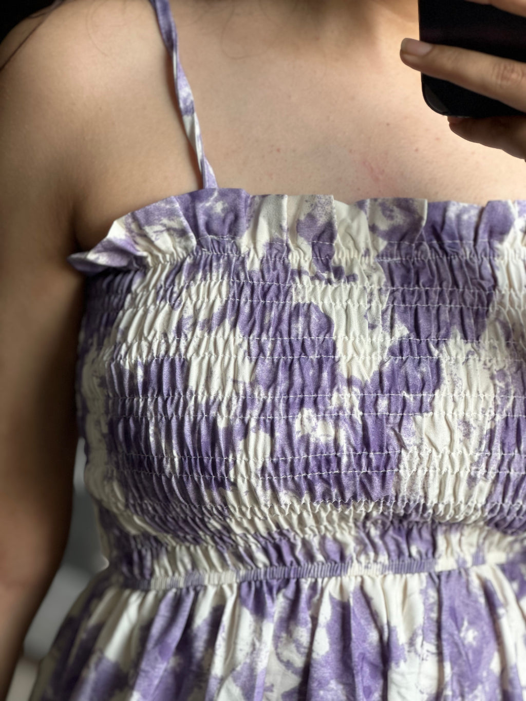 FLORAL PRINTED SMOCKED DRESS