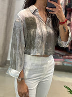 SOFTEST CREPE SILK CROP SHIRT