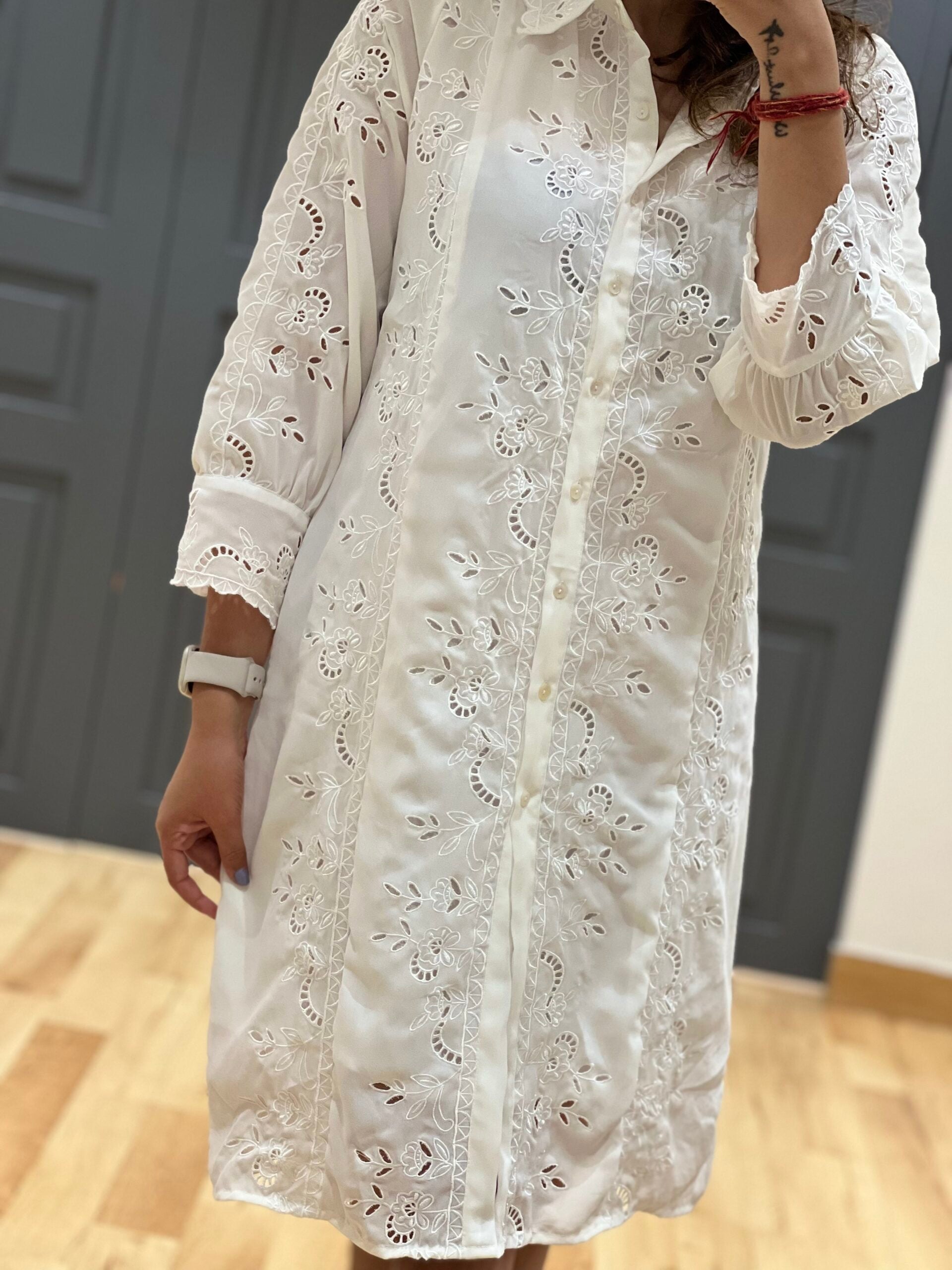 WHITE SHIRT DRESS