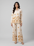 The Ochre Bloom Linen-Blend Co-ord Set