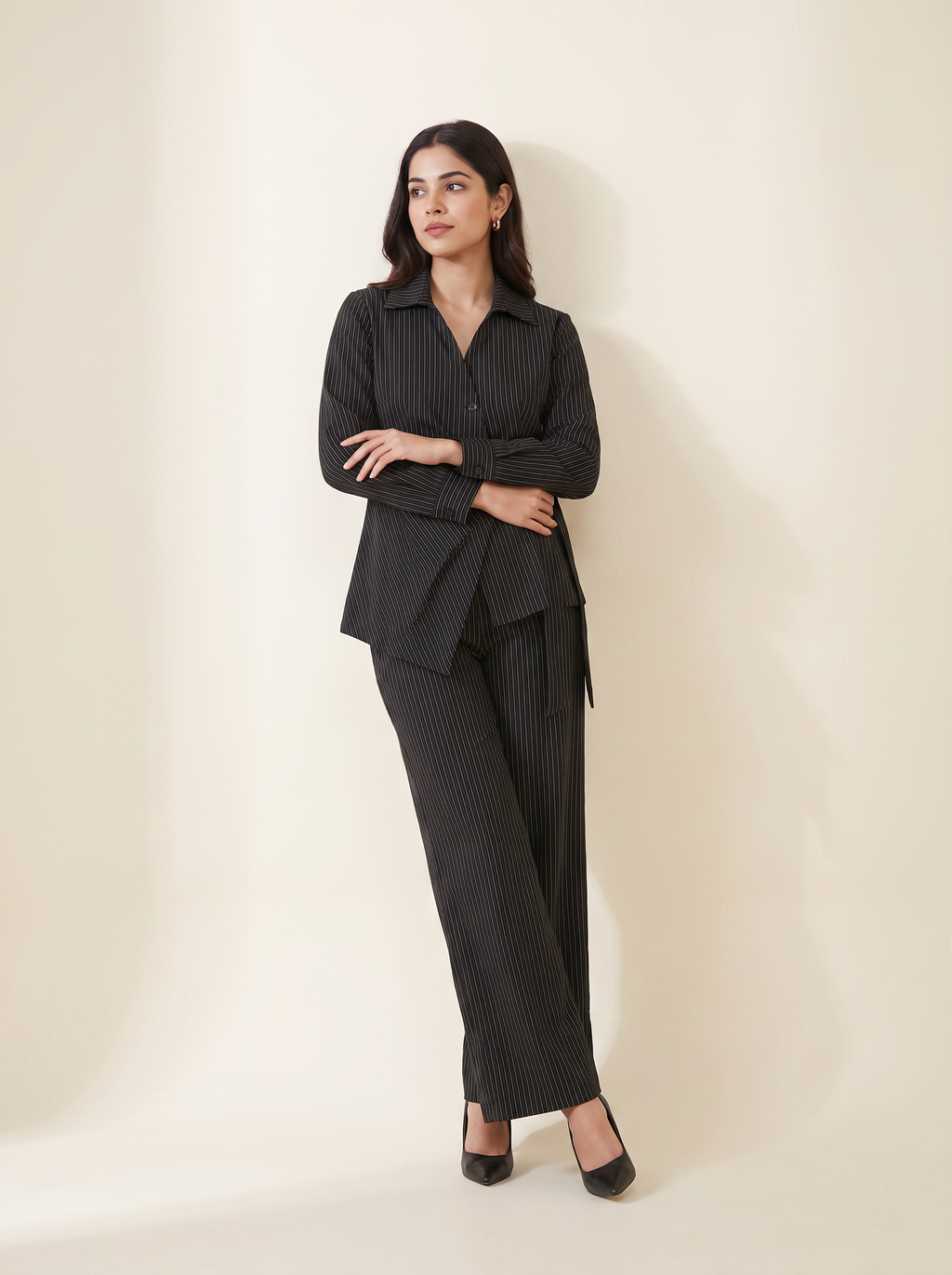 Striped Linen Set