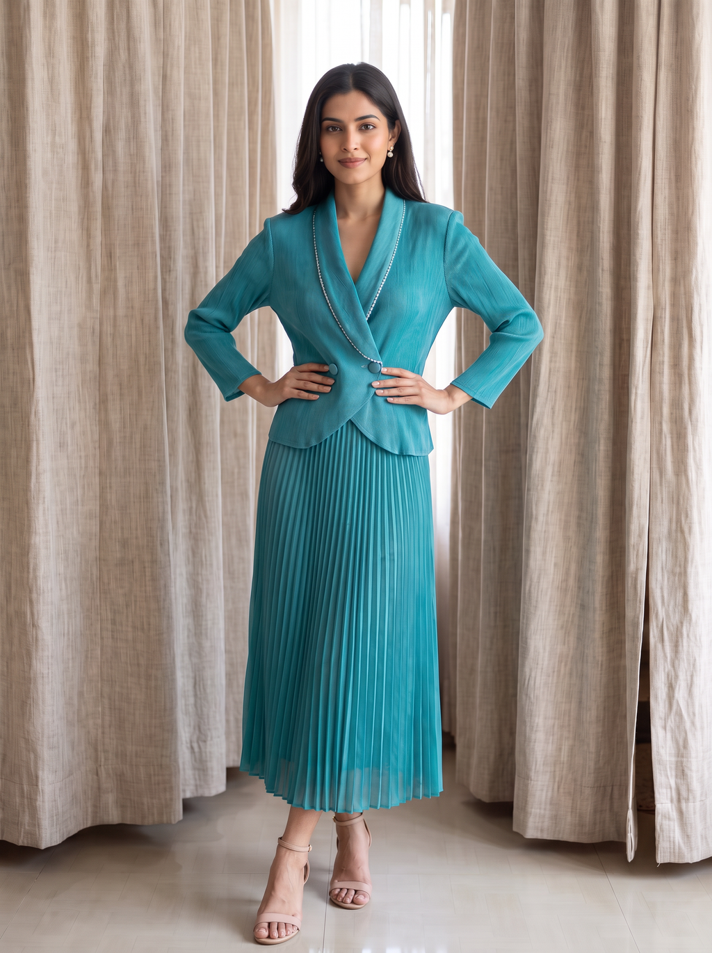 Zaliya Pleated Dress