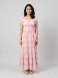 Blush Bloom Tiered Maxi Dress