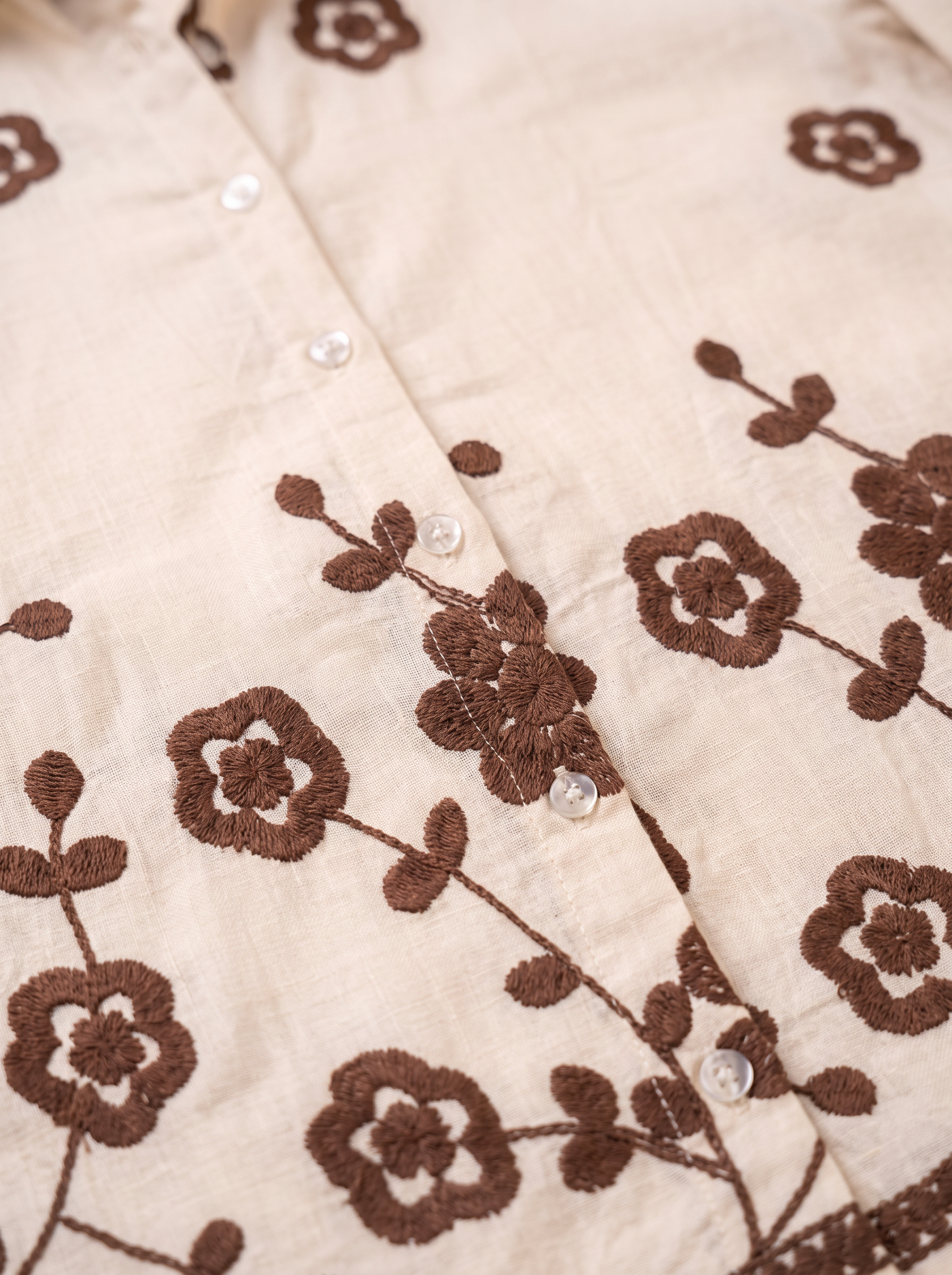 Aurelia Floral Linen Khadi Co-ord Set