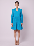 Eyelet Tiered Mini Babydoll Dress