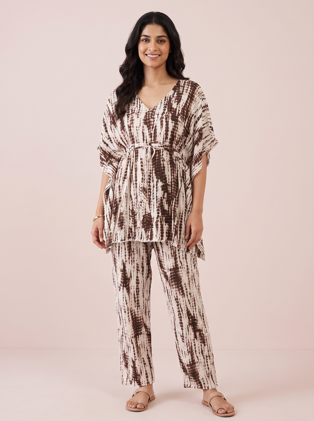 The Sienna Shibori Kaftan Co-ord Set