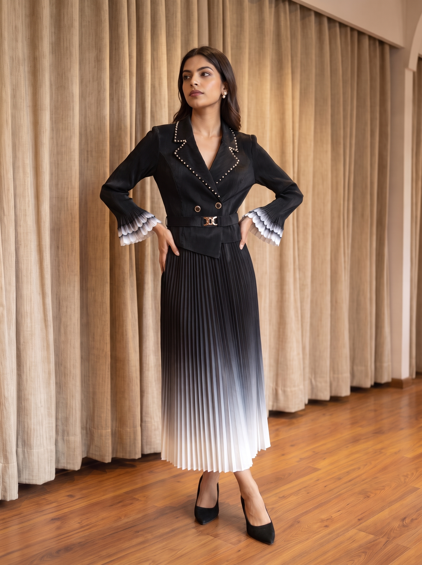 Selina Pleated Dress