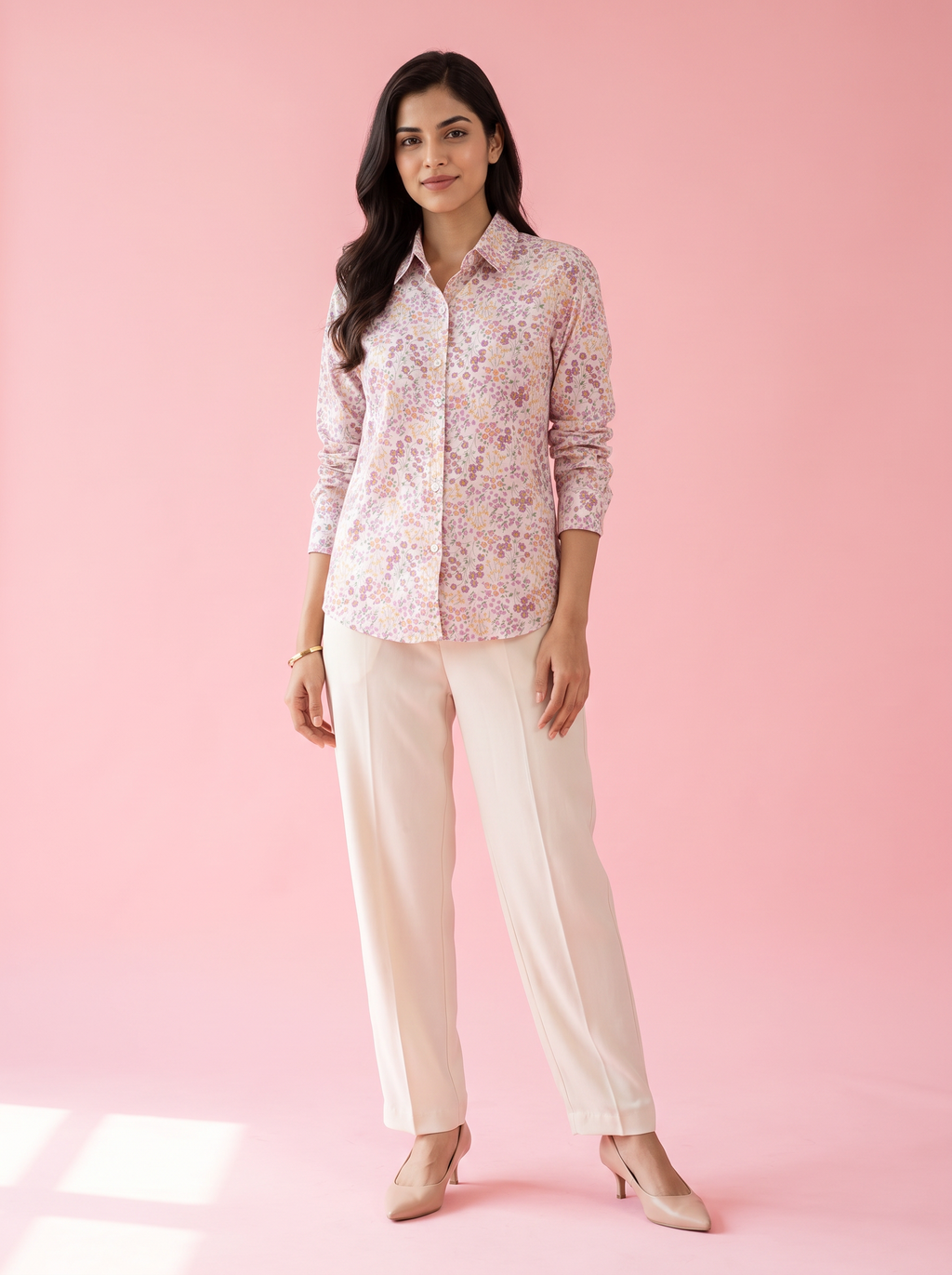 The Meadow Whisper Floral Cotton Shirt