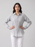Silver mist Embroidered shirt