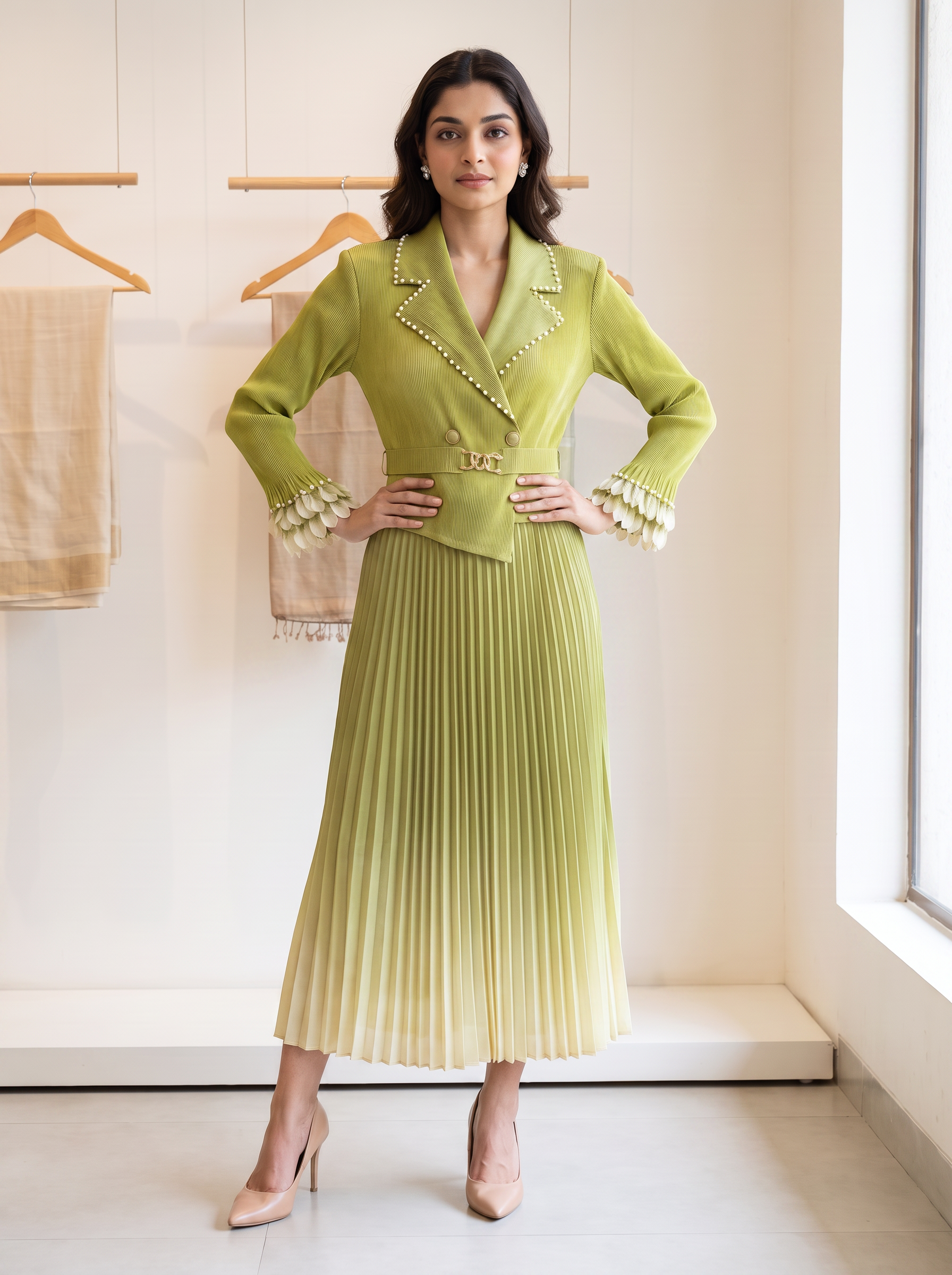 Selina Pleated Dress