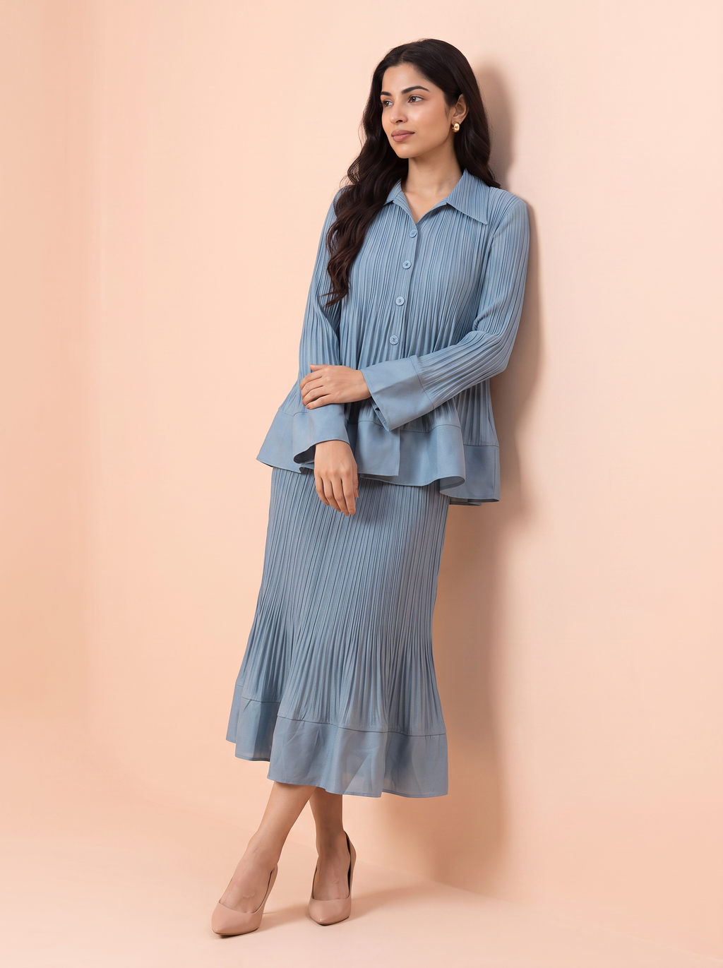 Ocean Pleated Set