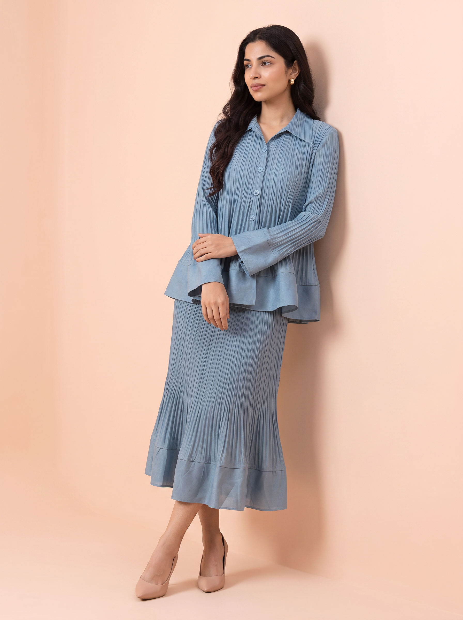 Ocean Pleated Set