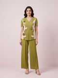 The Olive Flora Pleated Co-Ord Set