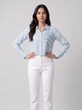 Blush Bloom Embroidered shirt