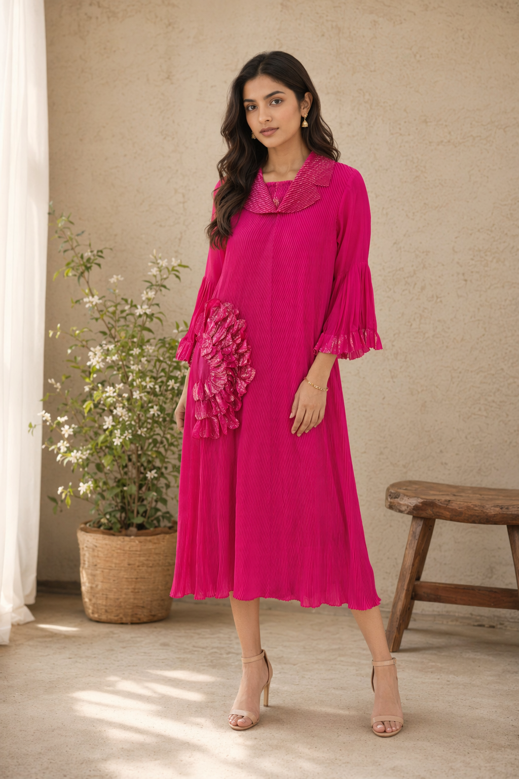 Ziya Pleated Dress