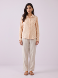 Peach Whisper Botanical Slub Shirt