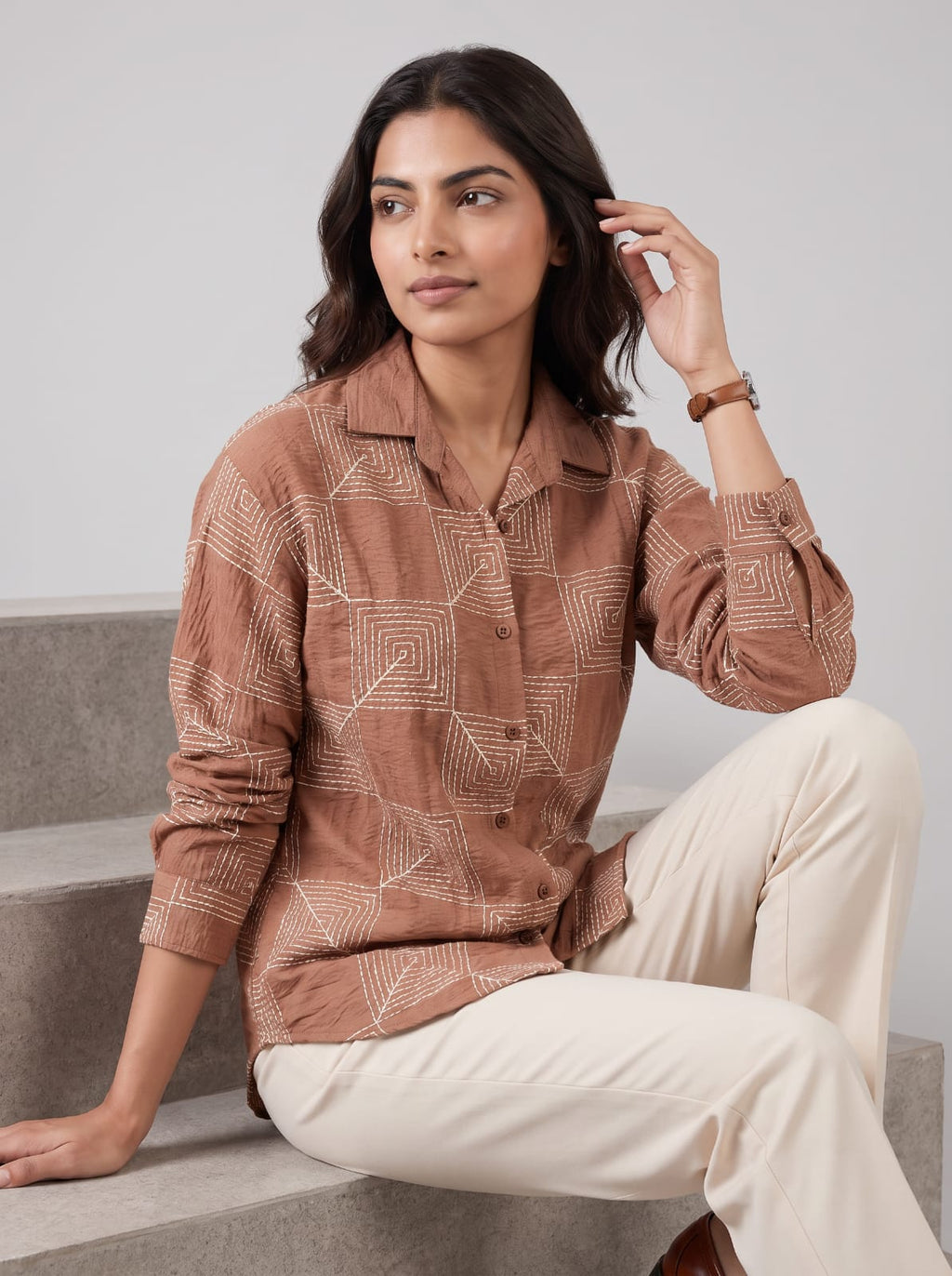 Linen-Blend shirt