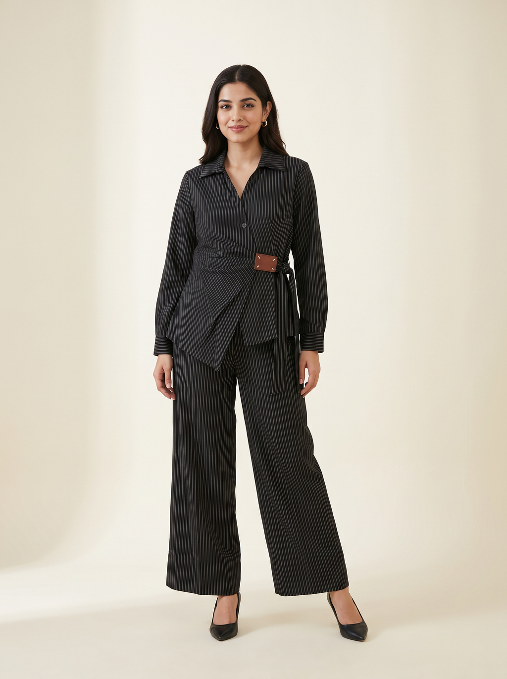 Striped Linen Set