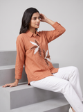 Embellished Linen khadi