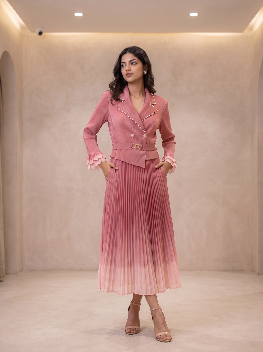 Selina Pleated Dress