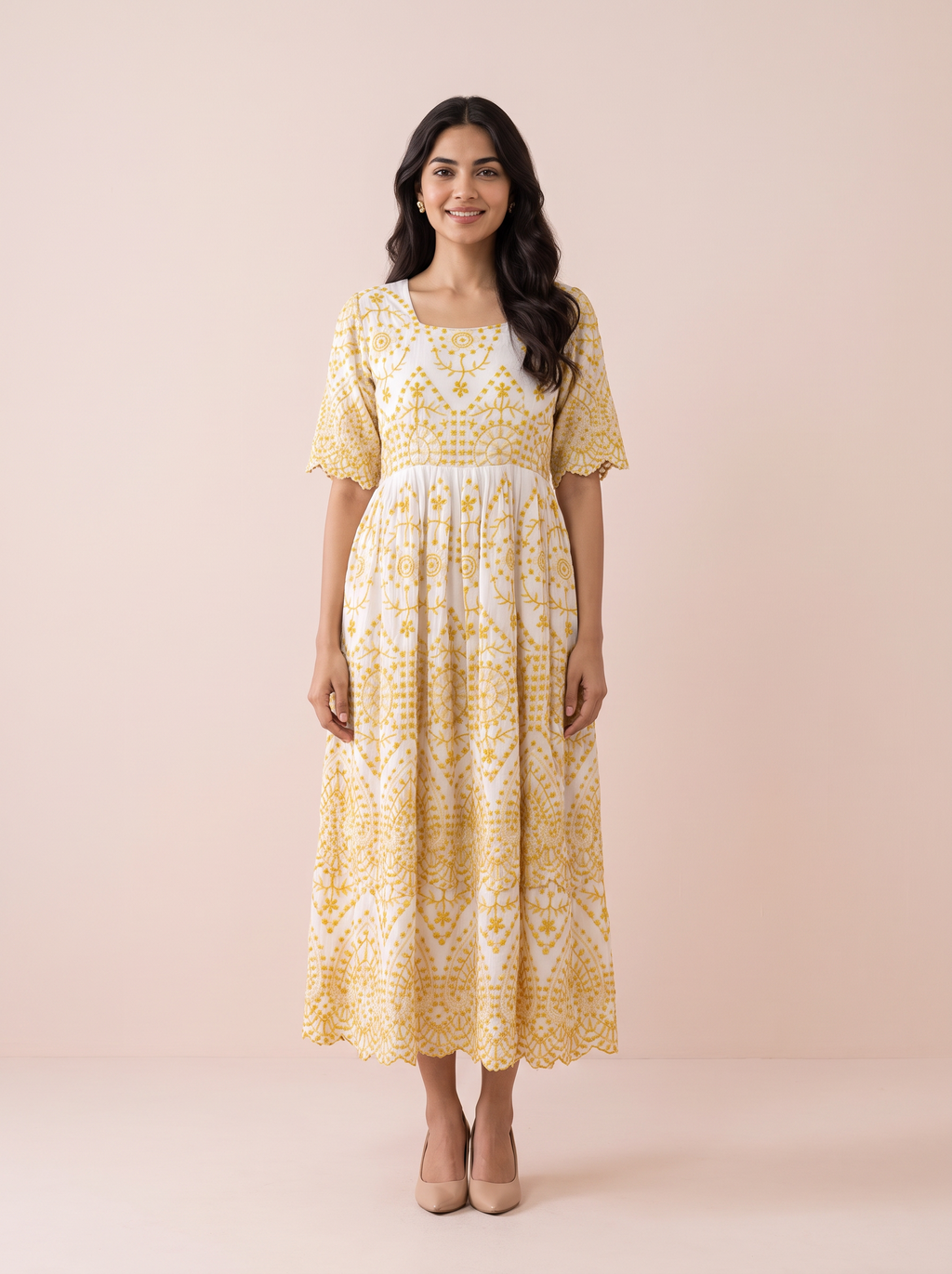 Aurelia Golden Bloom Dress
