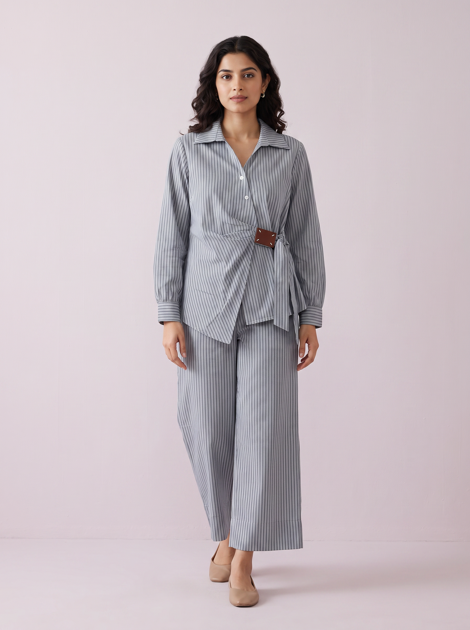 Striped Linen Set