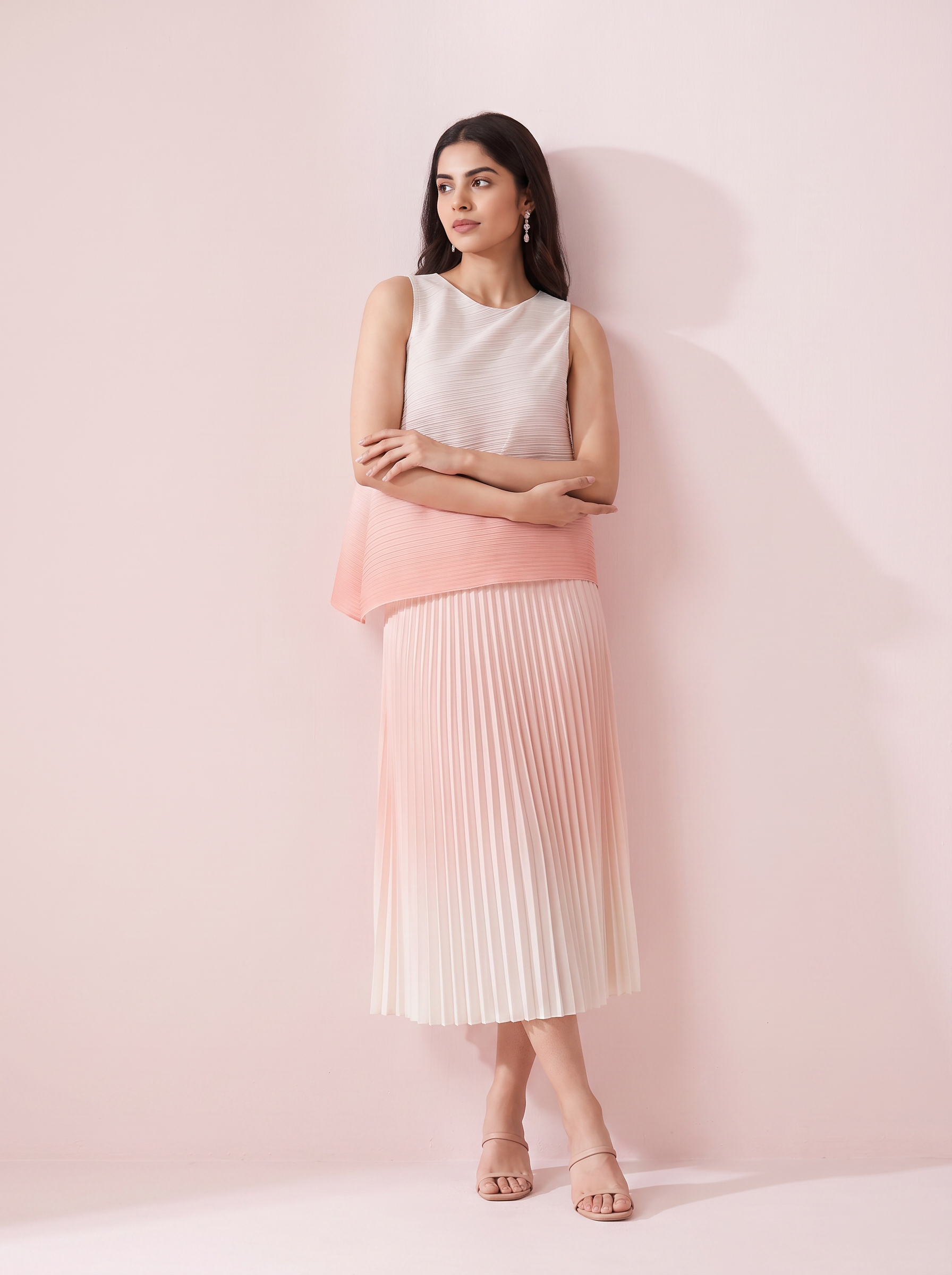Ombré Pleated set