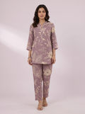 Mauve Meadow Botanical Print Co-Ord Set
