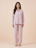 Pastel Floral Embroidered Linen Co-ord Set