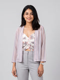 Summer Breeze Striped Sheer Overlay