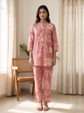 The Vintage Flora Cotton Tunic co ord Set