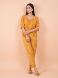 The Saffron Crinkle Three-Piece Co-ord Set