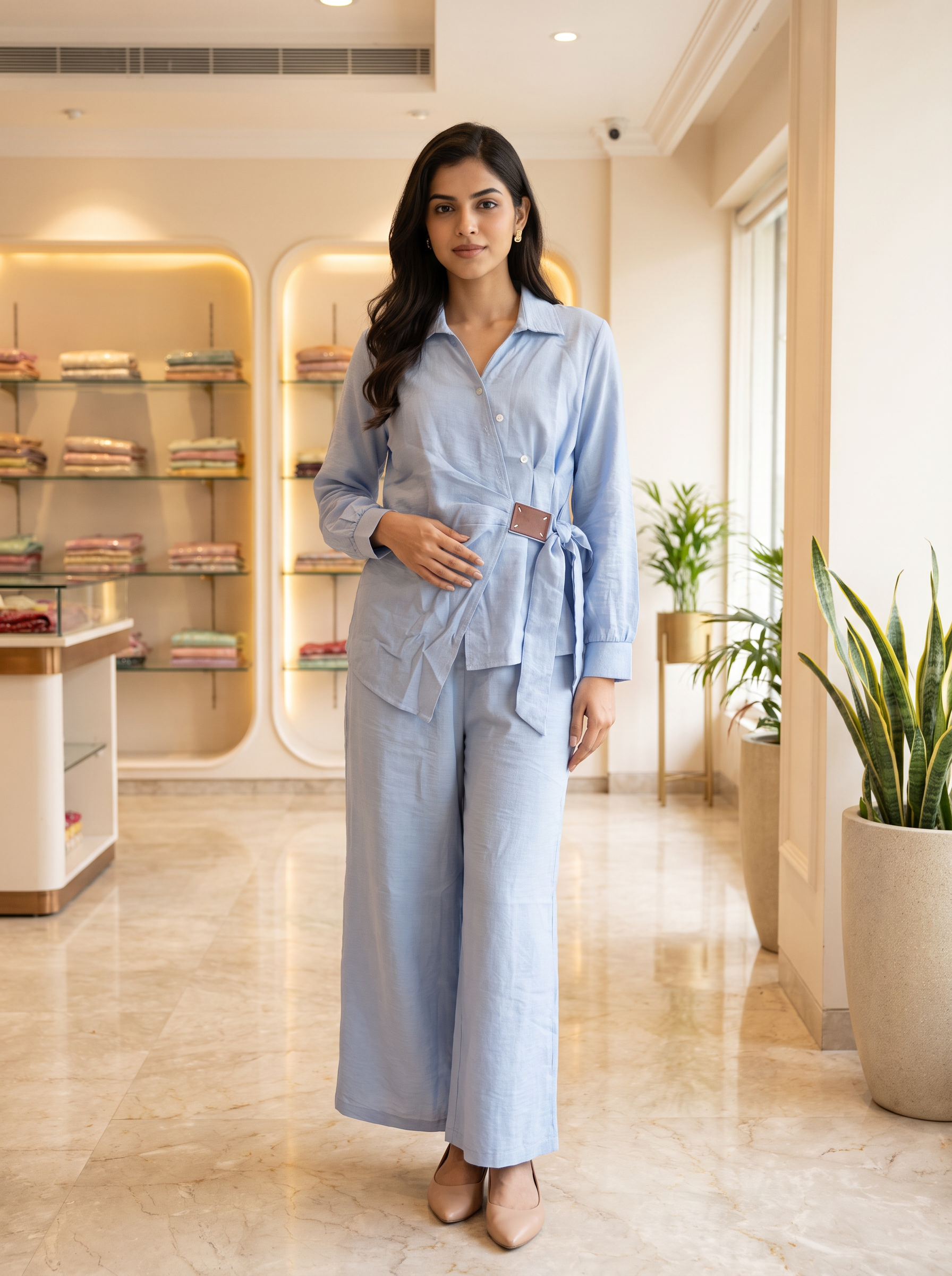 Linen Tie Co-ord Set