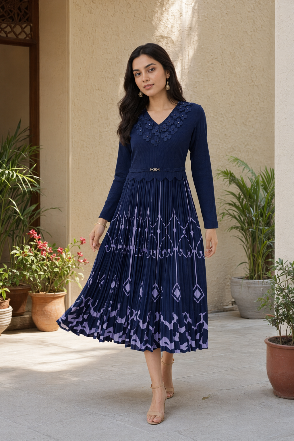 Aliya Pleated Dress