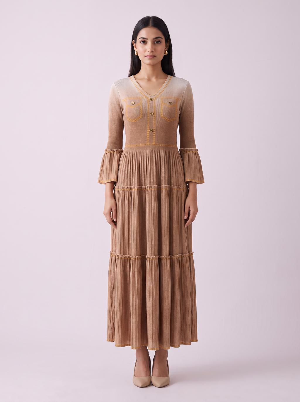 Sienna Ombré Pleated  Dress