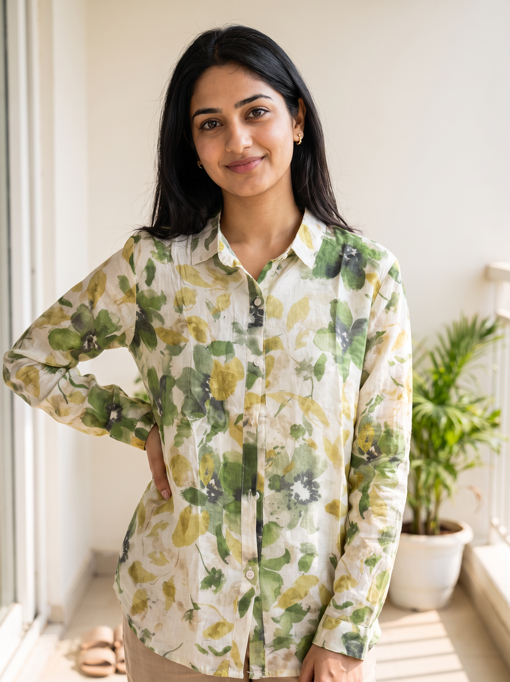 Floral Linen Shirt